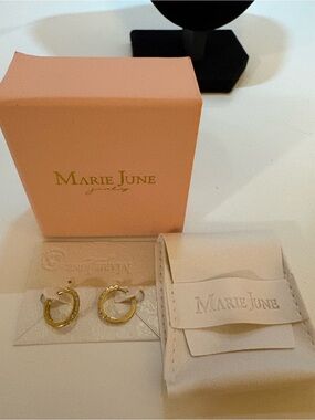 Gold Hoop Earrings - Polished Gold Tone